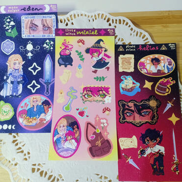 original character sticker sheets, 2024