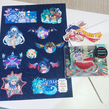 hades ii stickers and acrylic block standee, 2024